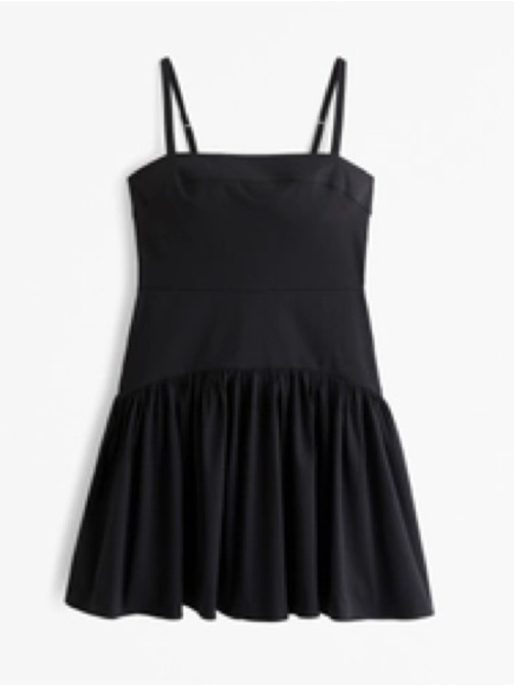 Abercrombie & Fitch Black Drop Waist Mini Dress